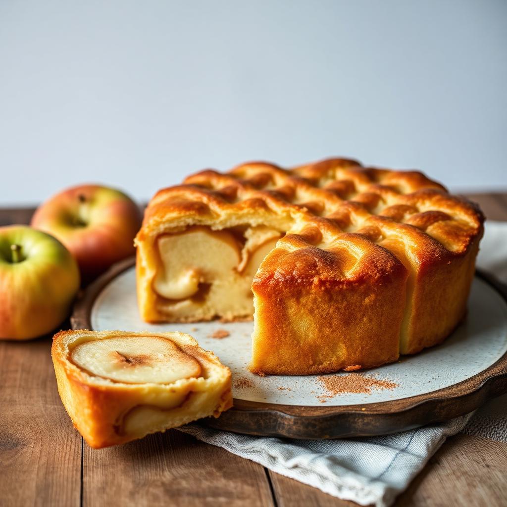 Gedeckter Apfelkuchen