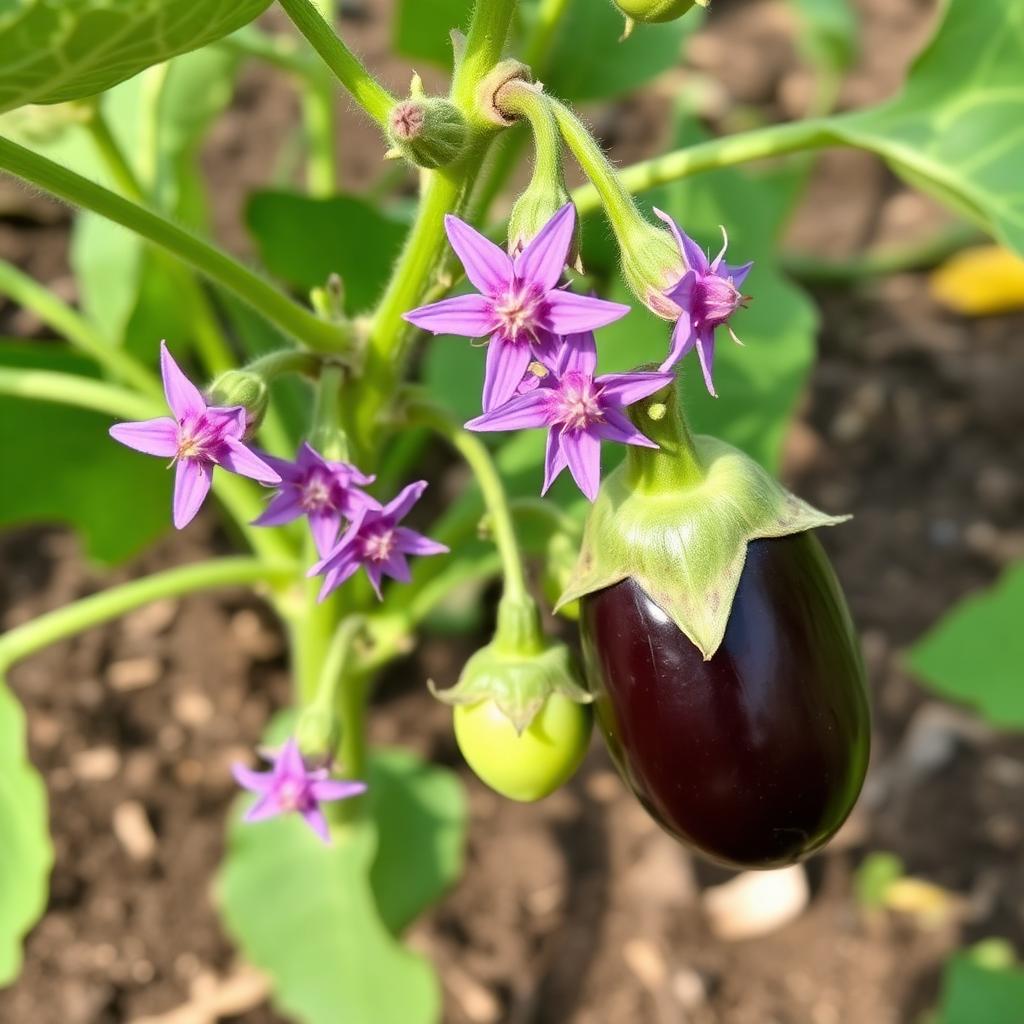 Aubergine – Blütezeit