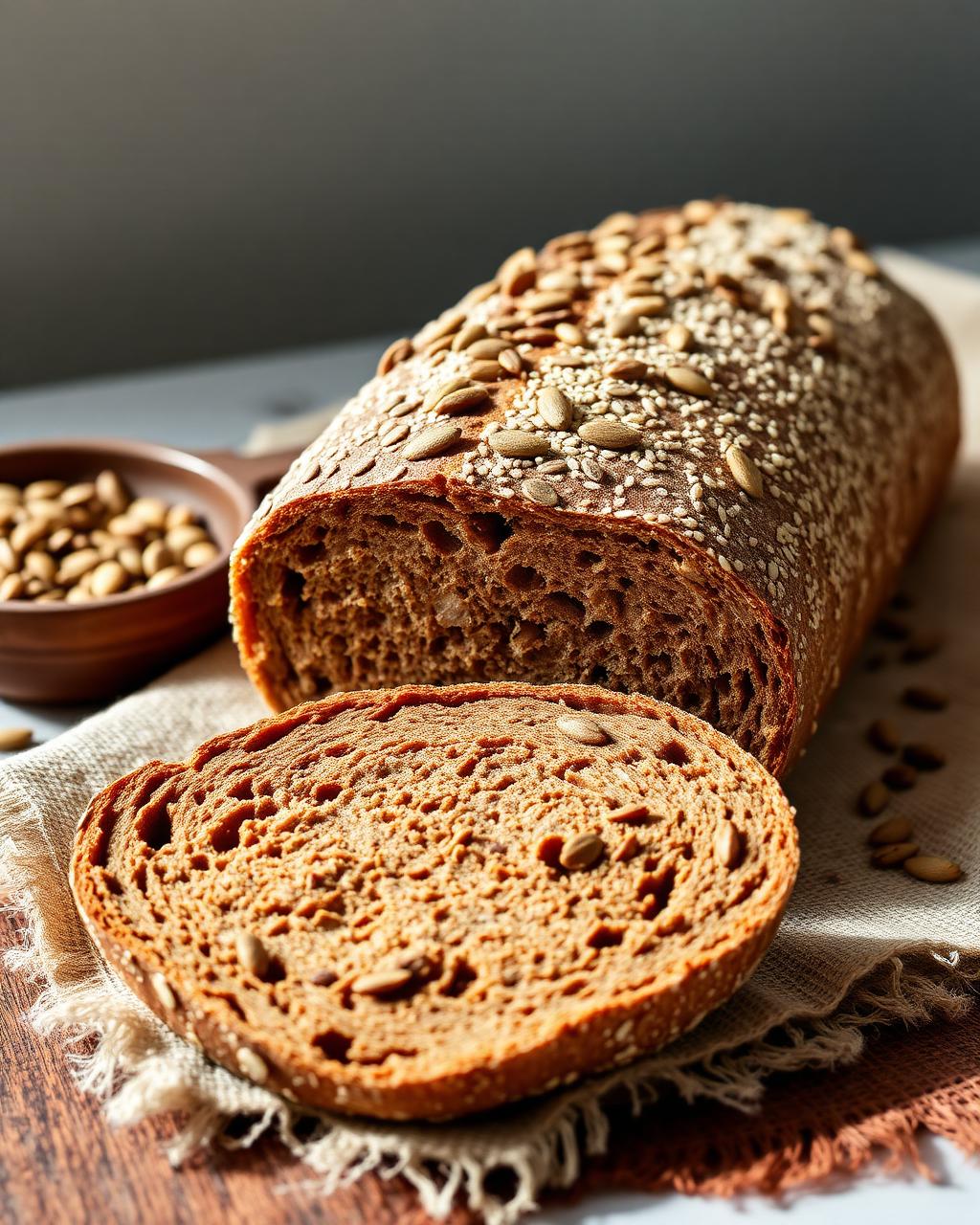 Vollkorn-Sonnenblumen-Baguette