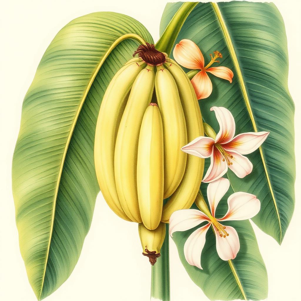 Banane – Botanische Illustration