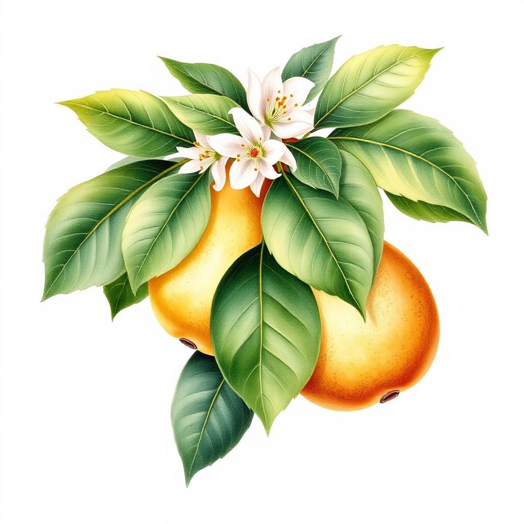 Birne – Botanische Illustration