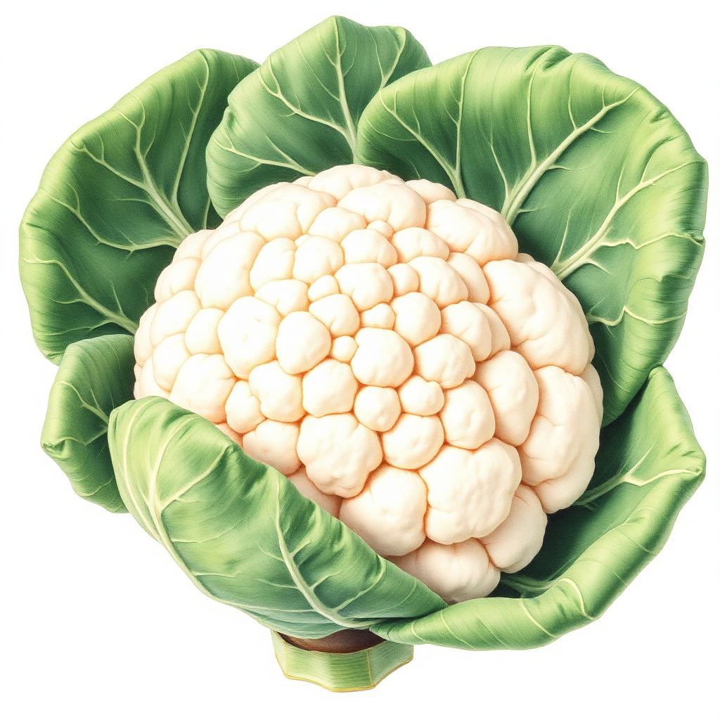 Blumenkohl – Botanische Illustration