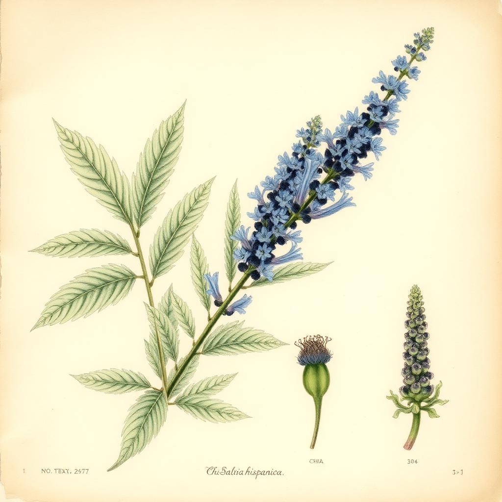 Chia – Botanische Illustration