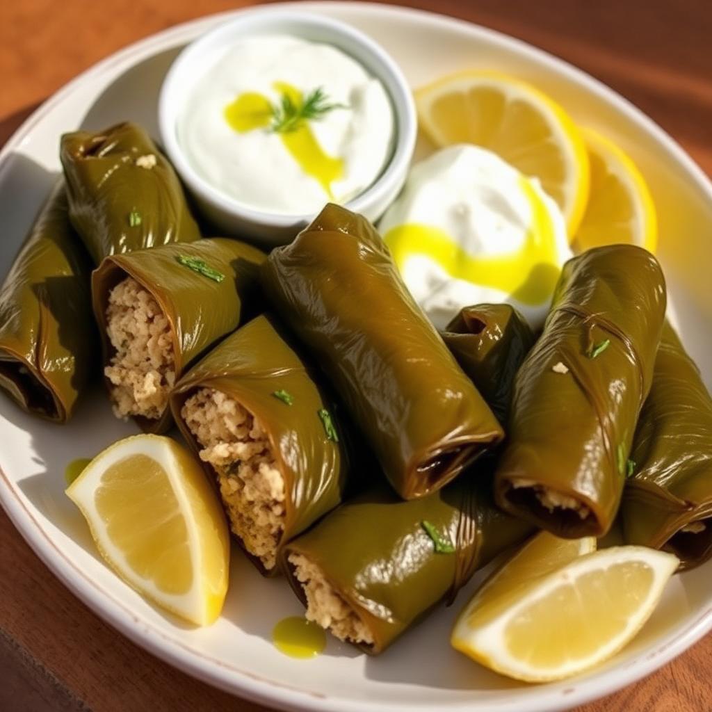 Dolmades – gefüllte Weinblätter