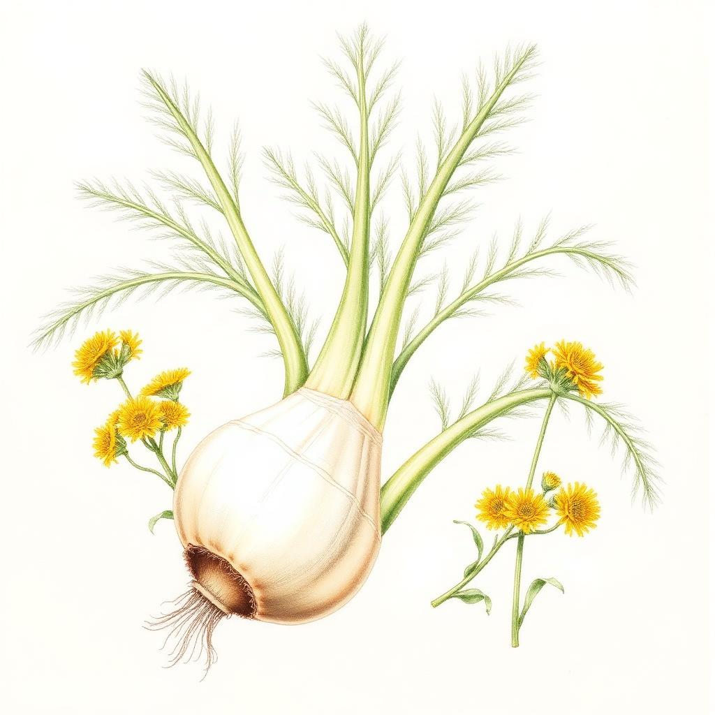 Fenchel – Botanische Illustration