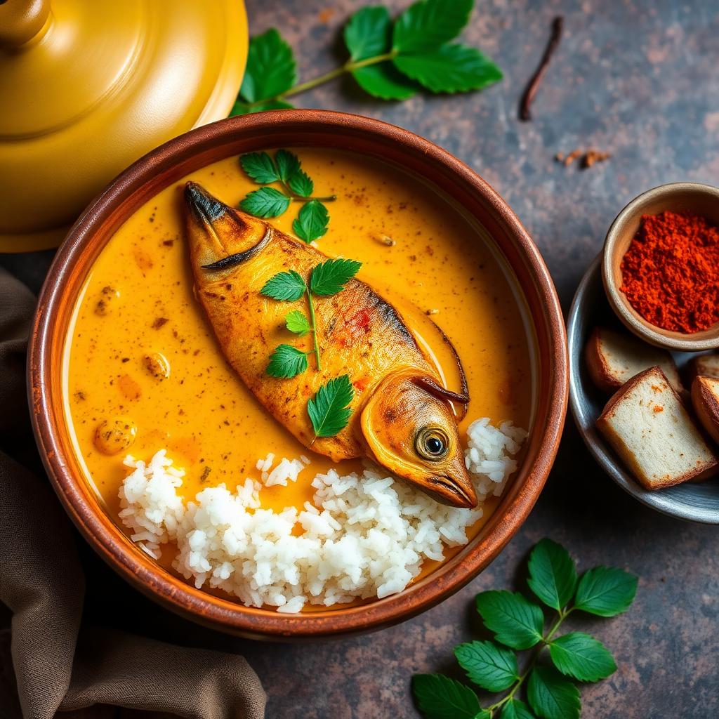 Kerala-Fischcurry mit Garcinia (Kodampuli)