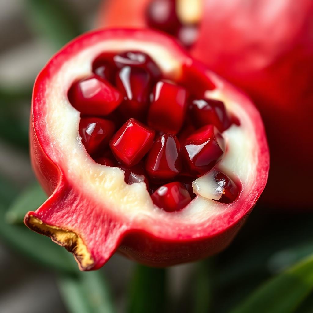 Granatapfel – Detail – Nahaufnahme