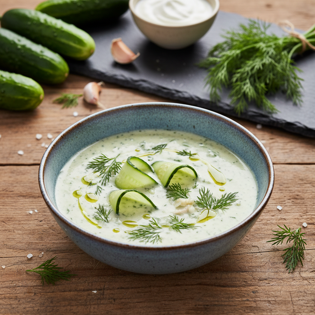 Kalte Gurken-Joghurt-Suppe
