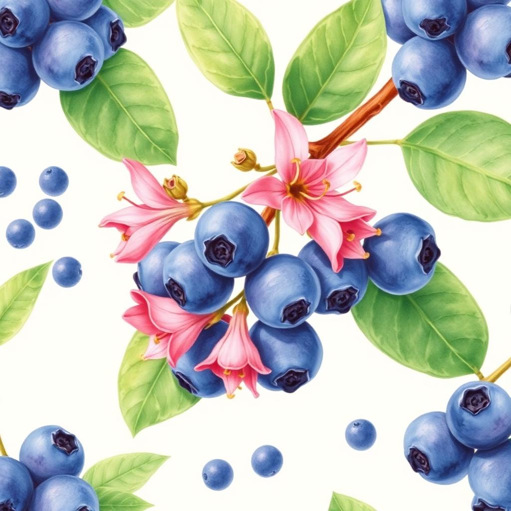 Heidelbeere – Botanische Illustration