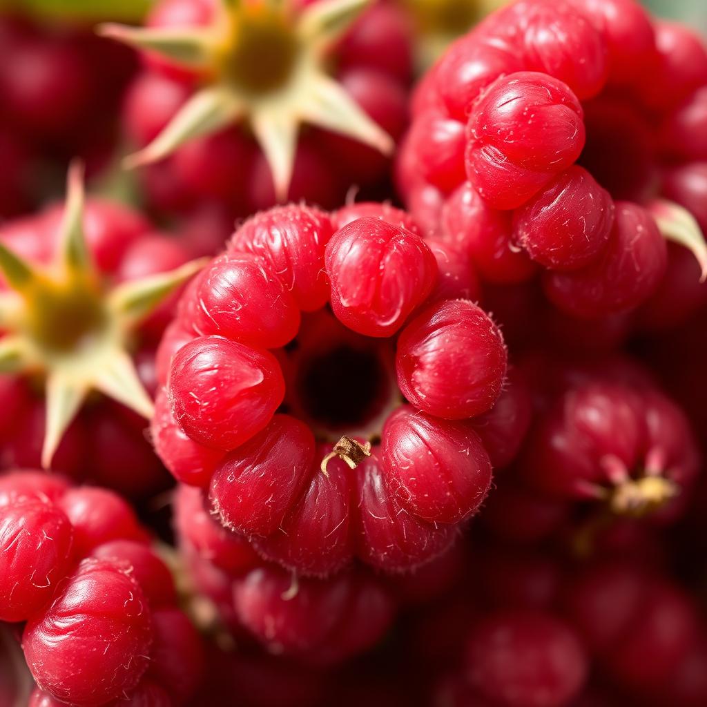 Himbeere – Detail – Nahaufnahme