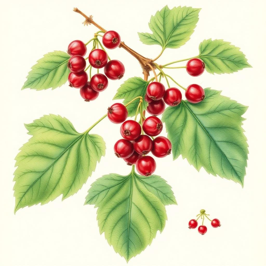 Johannisbeere – Botanische Illustration