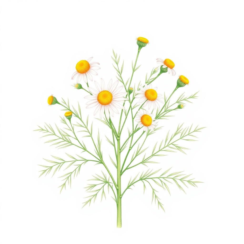 Kamille – Botanische Illustration