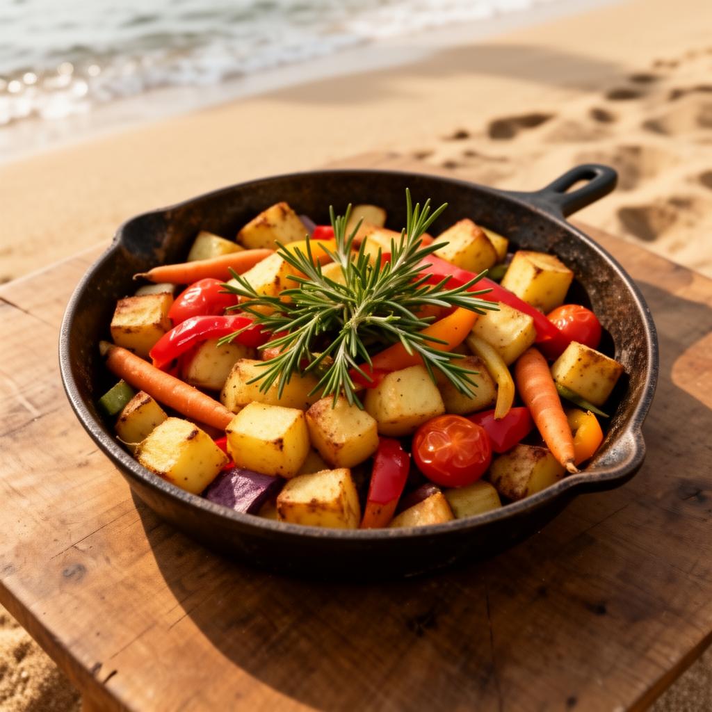 Kartoffelpfanne mit Rosmarin & Gemüse