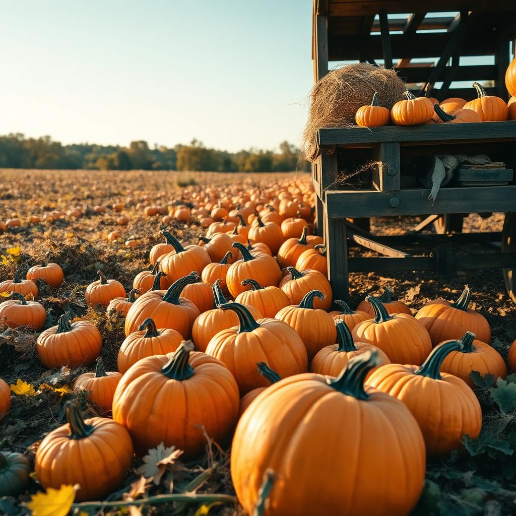 Kürbis – Reife Kürbisse im Herbst