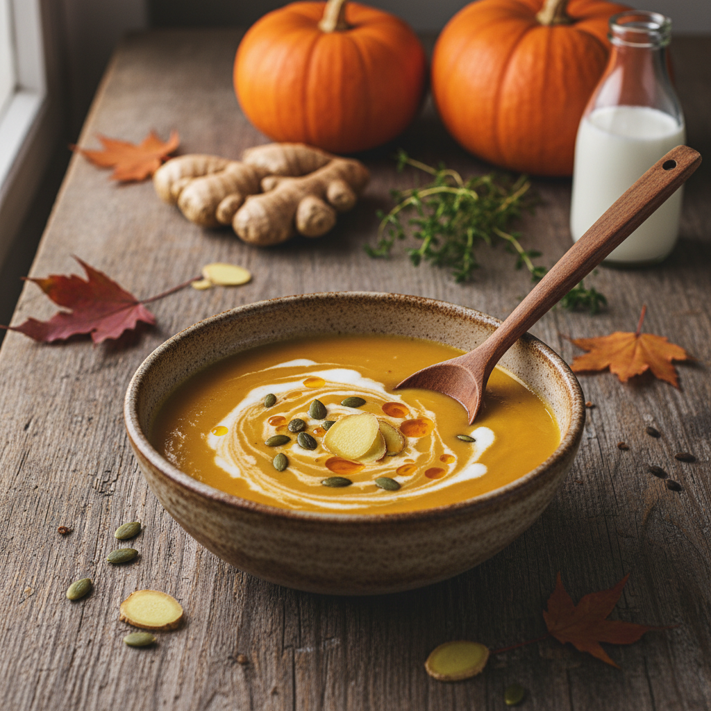 Kürbissuppe mit Ingwer