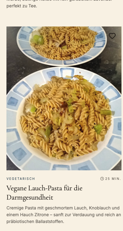 Vegane Lauch-Pasta für die Darmgesundheit