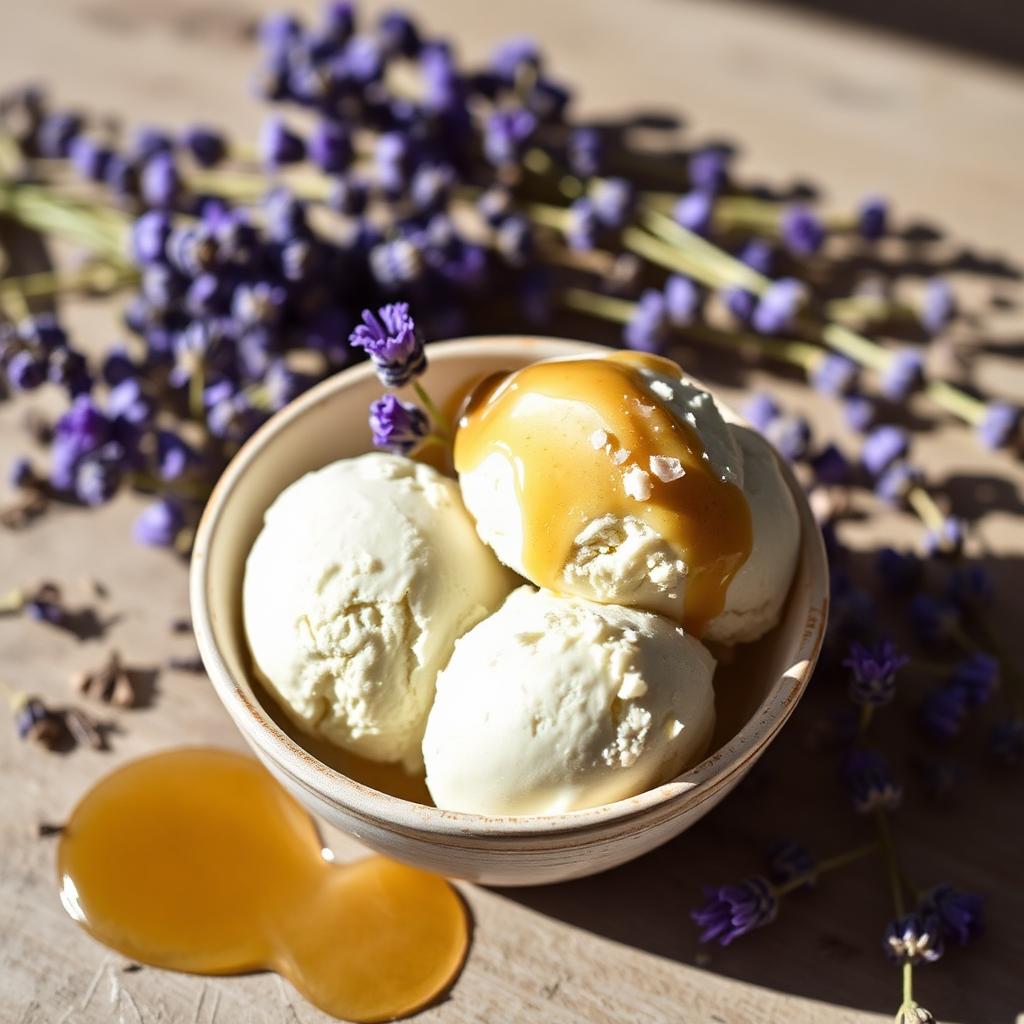Lavendel-Honig-Eis