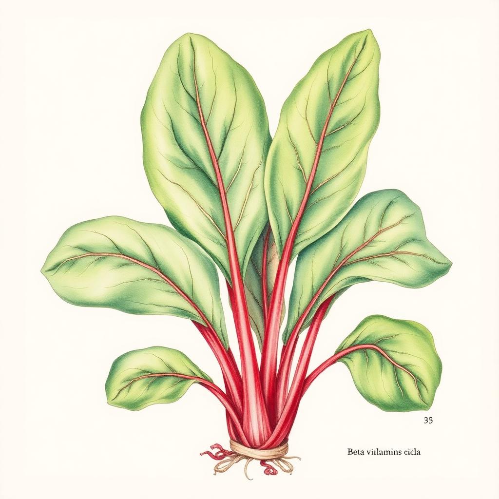 Mangold – Botanische Illustration