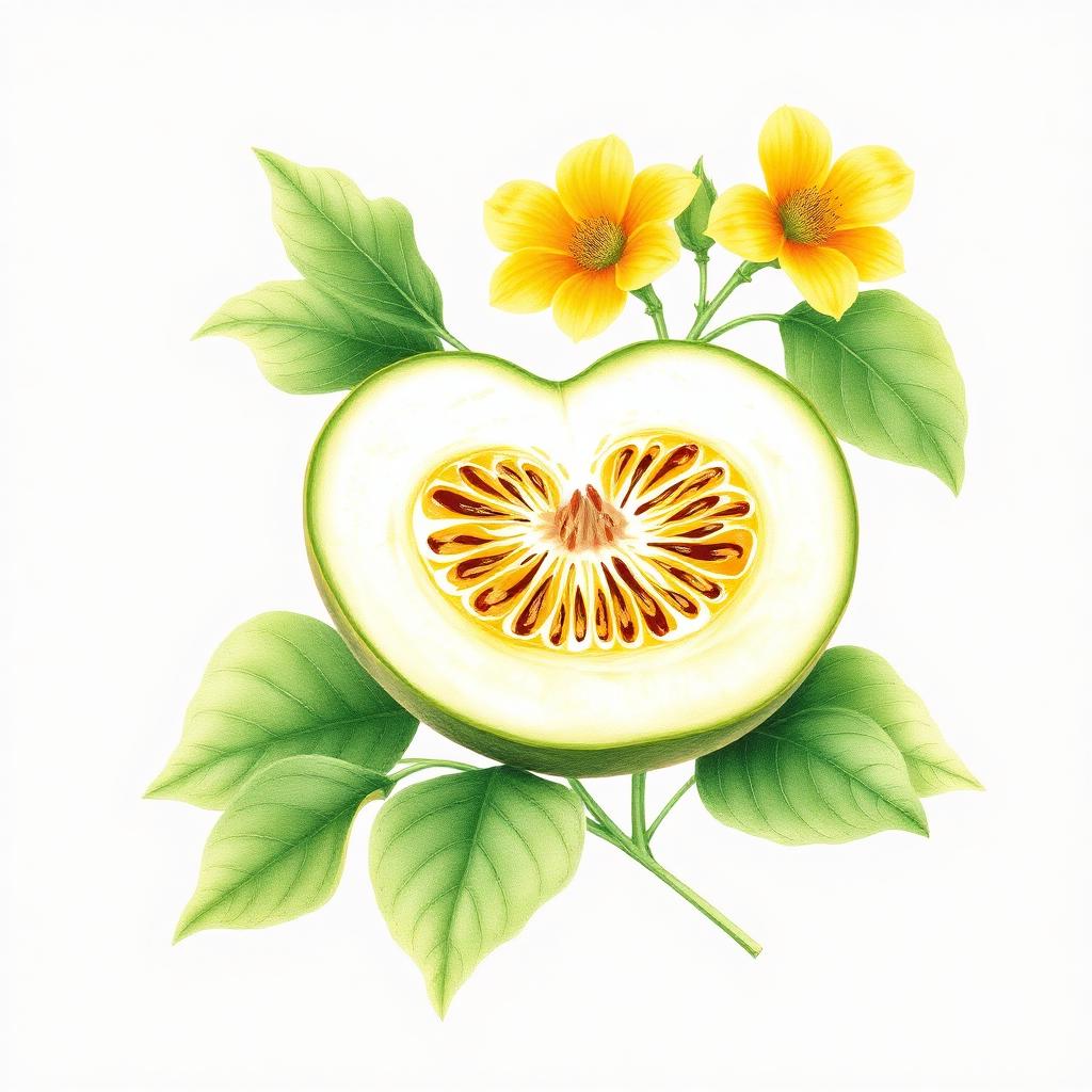 Melone – Botanische Illustration