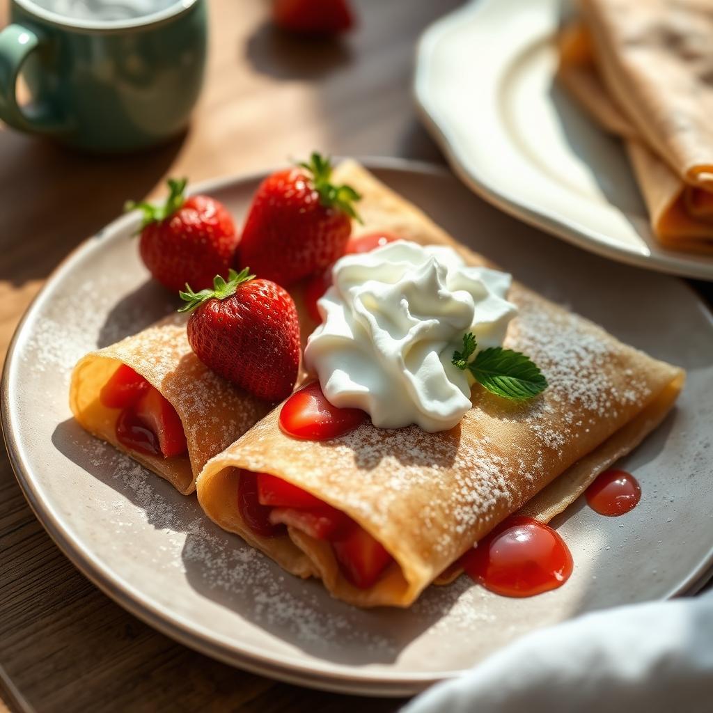 Tschechische Palatschinken mit Marmelade