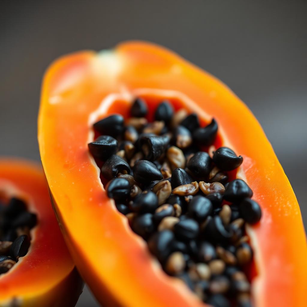 Papaya – Detail – Nahaufnahme