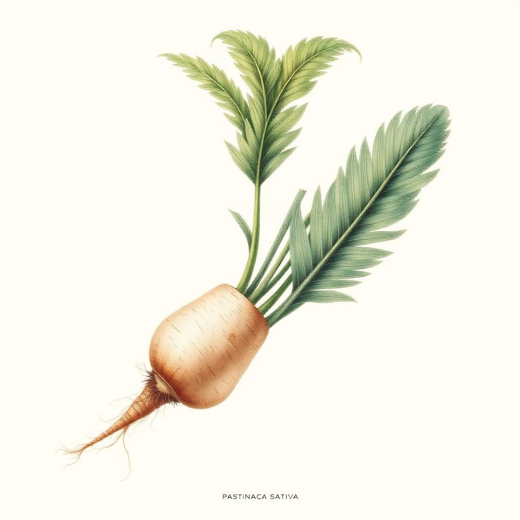 Pastinake – Botanische Illustration