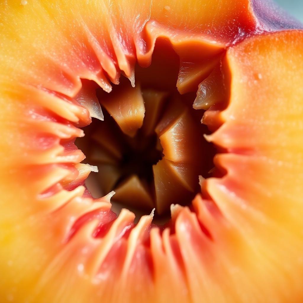 Pfirsich – Detail – Nahaufnahme