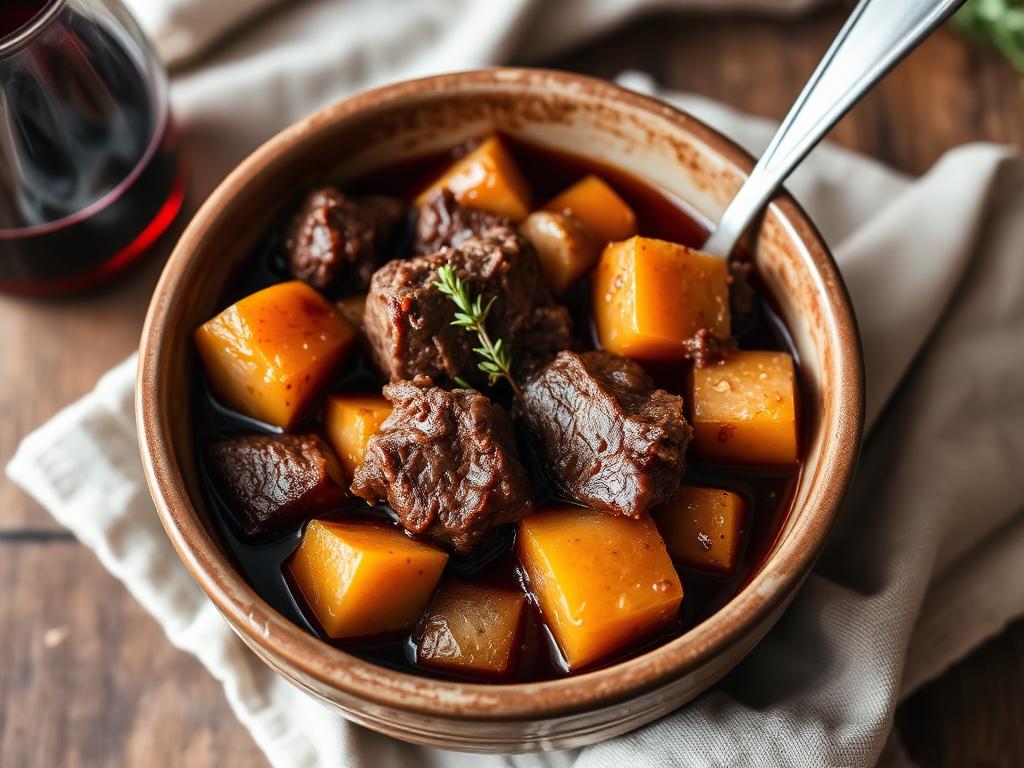 Rinderschmorbraten in Rotwein