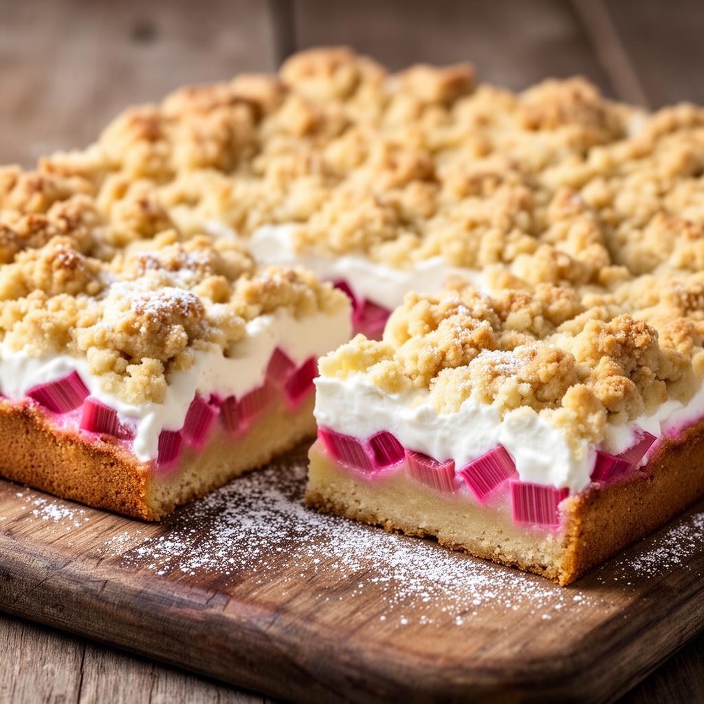 Schmand-Streusel-Rhabarberkuchen