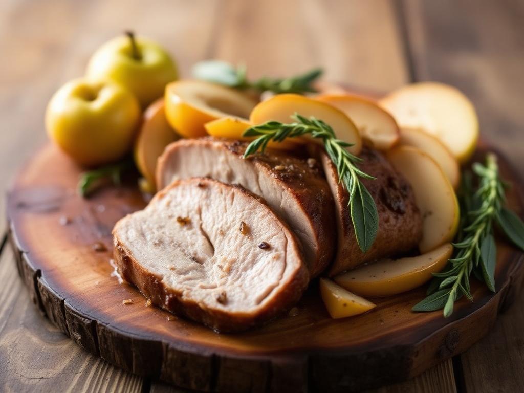 Schweinefilet mit Salbei & Apfel