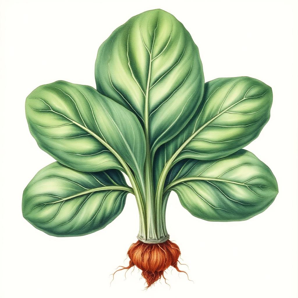 Spinat – Botanische Illustration