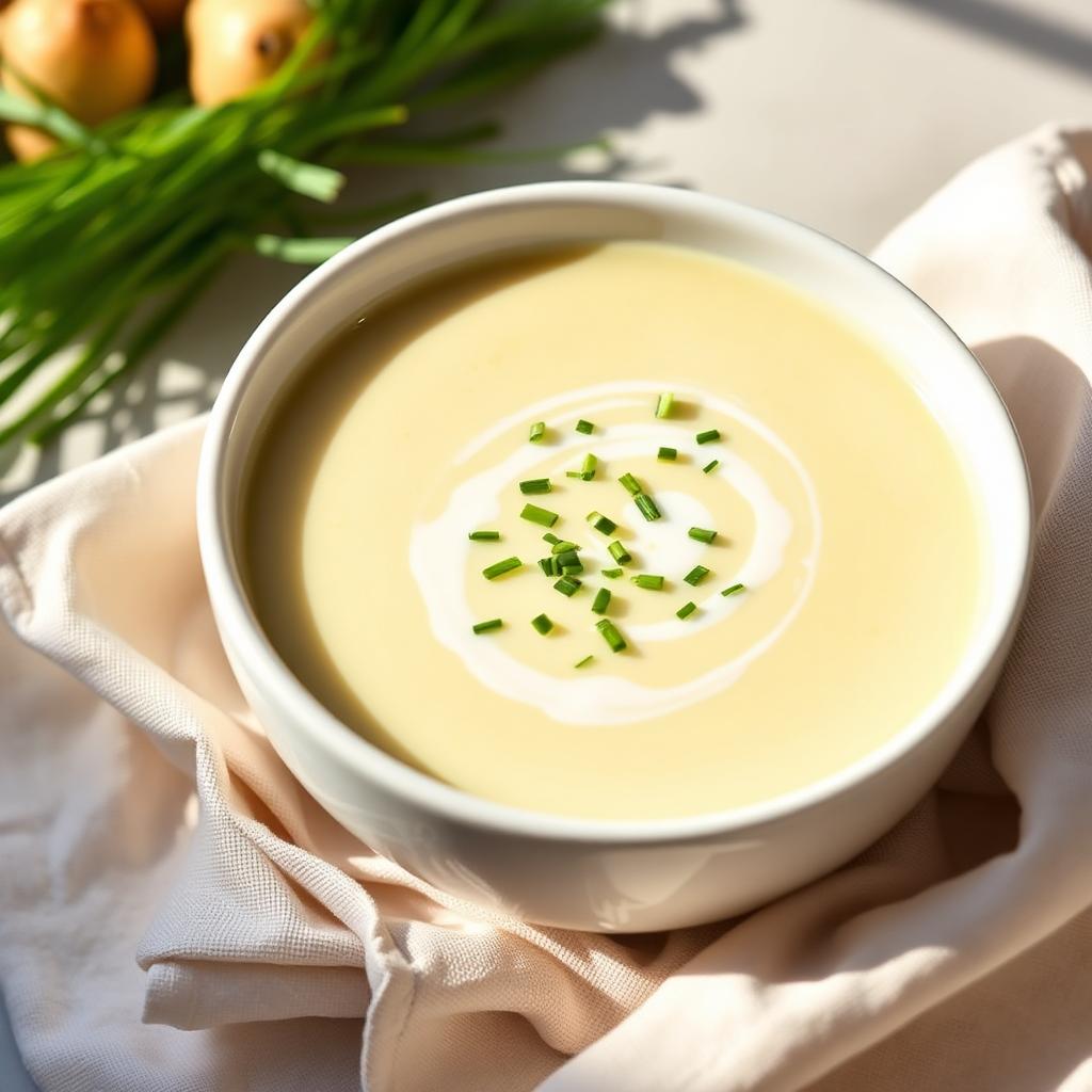 Vichyssoise – kalte Lauch-Kartoffel-Cremesuppe