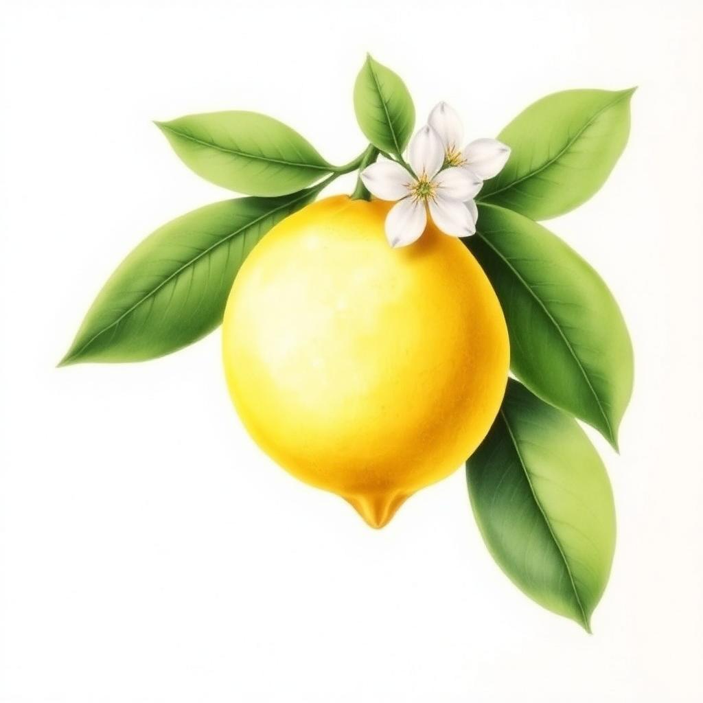 Zitrone – Botanische Illustration